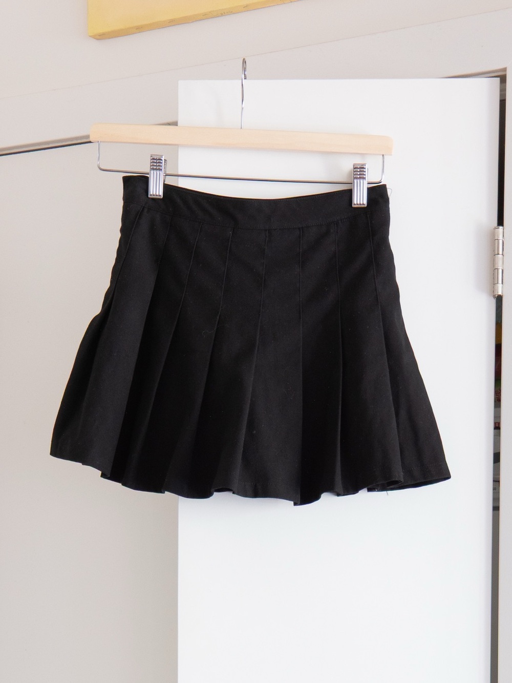 Black Pleated Mini Skirt